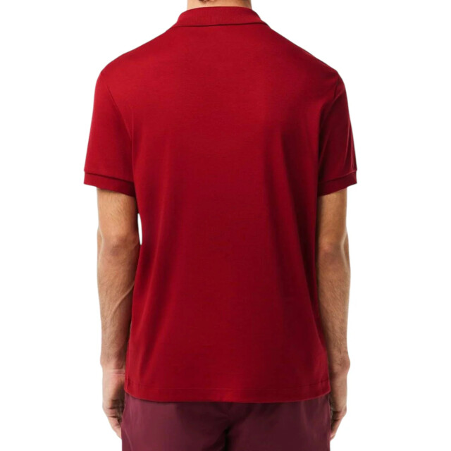 Lacoste Bordeaux polo met label-detail Lacoste Bordeaux Polo Met Label-detail large