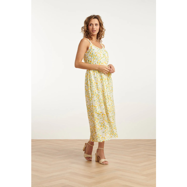 Smashed Lemon 25011 midi strappy jurk met citroenprint 25011-000-998 large