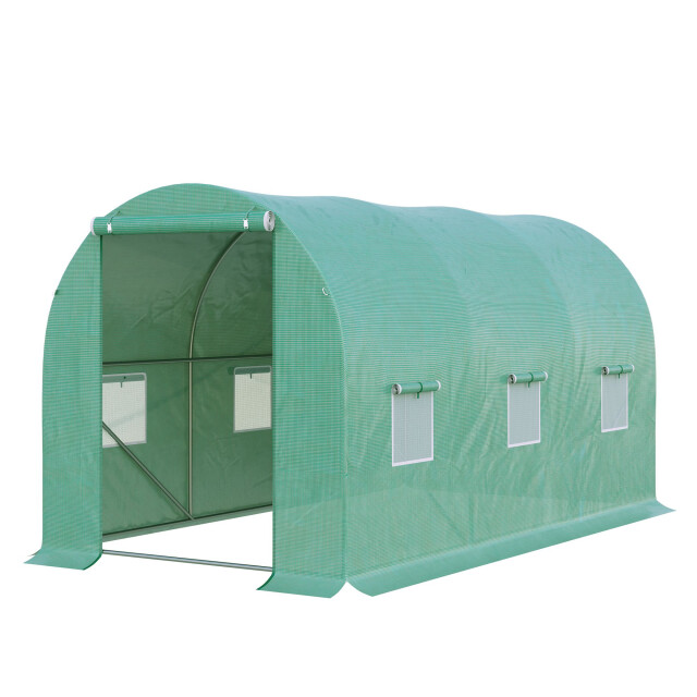 4goodz Tunnelserre kweekkas 395x195x190 cm gaasplastic met raam 3068188 large