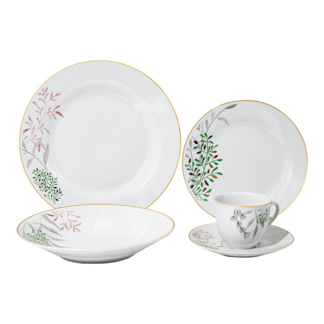 Maxime Home Porseleinen servies aurelie servies 6 persoons 30-delig plant dessin 3047603 large