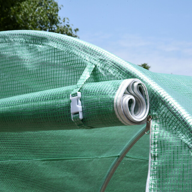 4goodz Tunnelserre kweekkas 395x195x190 cm gaasplastic met raam 3068188 large