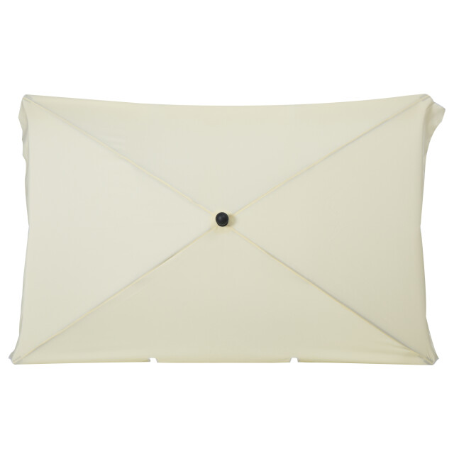 4goodz Kantelbare parasol met volant rechthoekig 198x130x245 cm creme 3068182 large