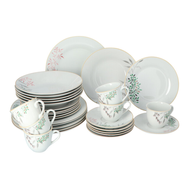 Maxime Home Porseleinen servies aurelie servies 6 persoons 30-delig plant dessin 3047603 large
