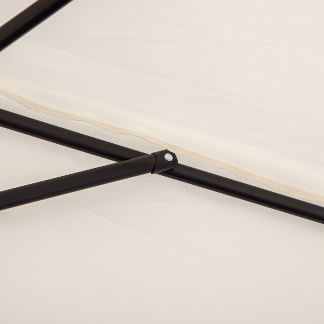 4goodz Halfronde aluminium parasol met zwengel 84d-008cw - 3068181 large