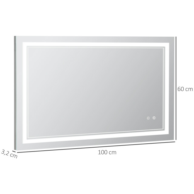 4goodz Badkamerspiegel met led verlichting 100x60 cm 834-389v90 3068201 large