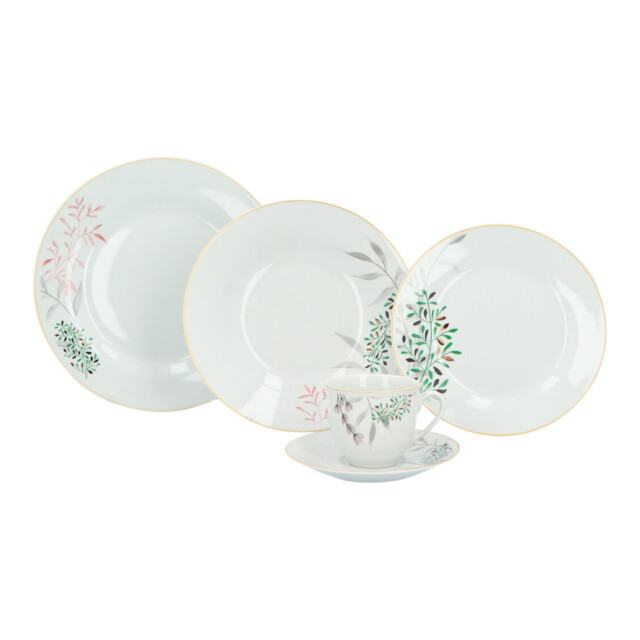 Maxime Home Porseleinen servies aurelie servies 6 persoons 30-delig plant dessin 3047603 large