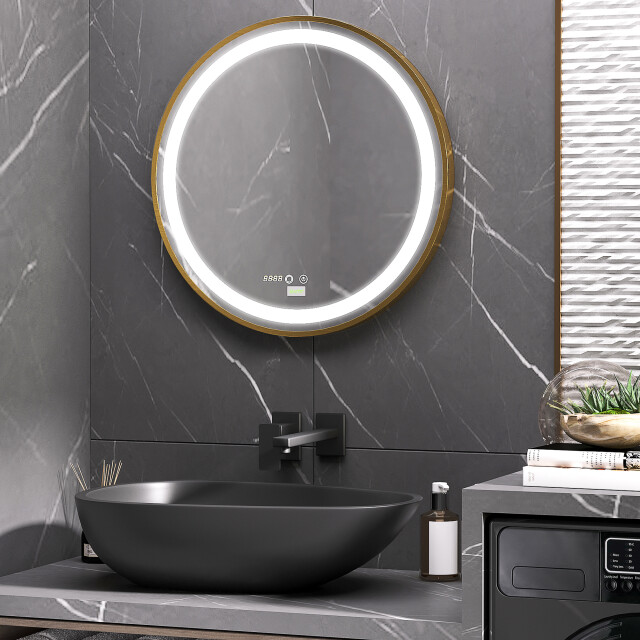 4goodz Ronde badspiegel 50 cm met led verlichting 834-393 3068202 large