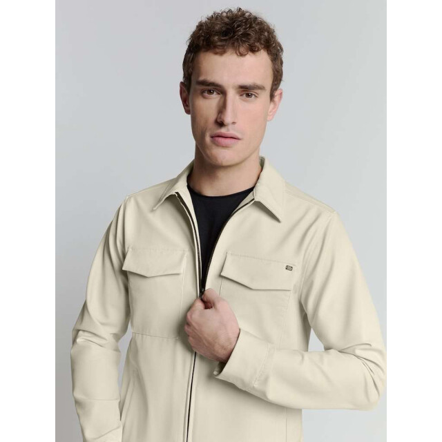 No Excess Overshirt full zipper stretch sedoc cement 27510104-122 large