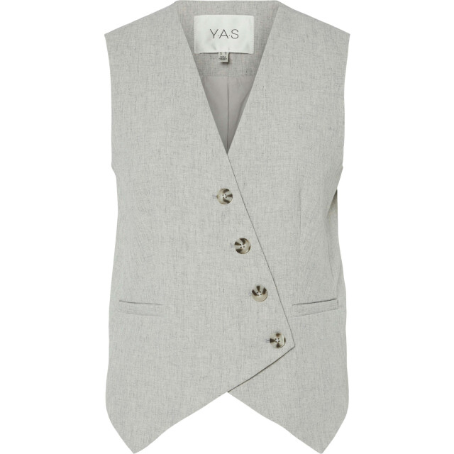 Y.A.S Yasriu waistcoat s. light grey melange 26036846-190948 large