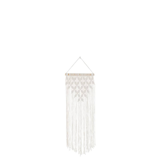 J-Line Muurdecoratie macrame lang katoen 21020 large