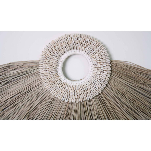 Safaary Muurhanger raffia waaier naturel zeegras SFWDMD00018 large