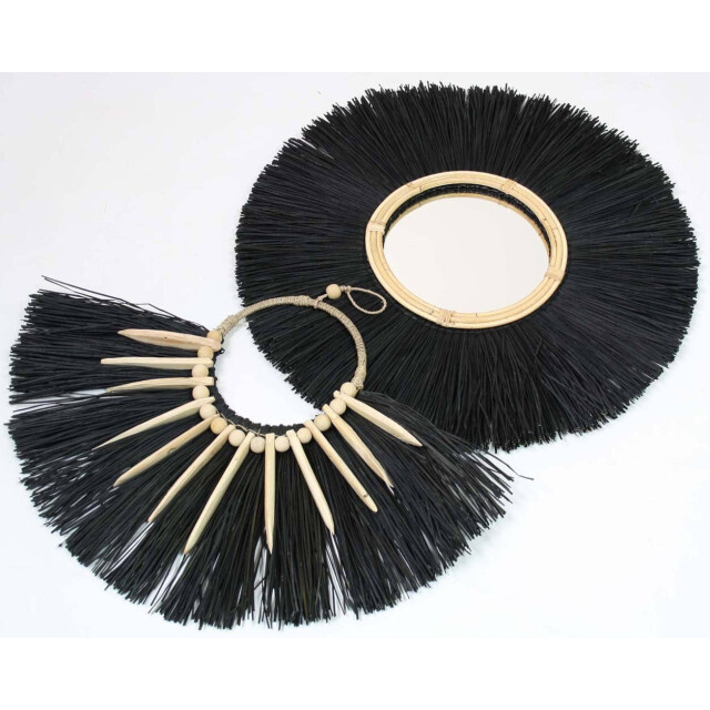 Safaary Muurhanger raffia waaier zeegras SFWDMD00017 large