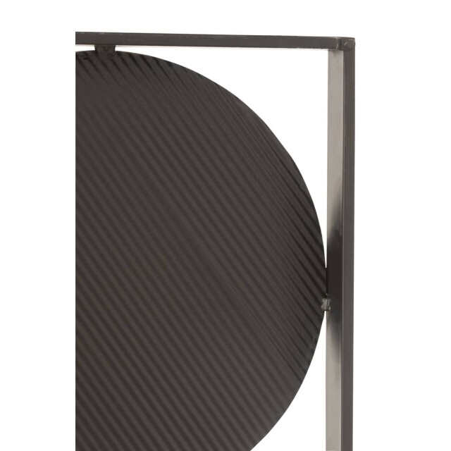 J-Line Wanddecoratie ronden ijzer glas zwart 15885 large