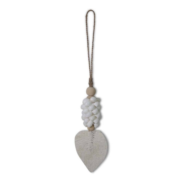 Safaary Raffia hanger tassel shell SFWDMD00022 large