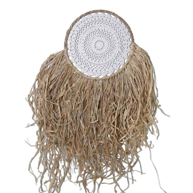 Safaary Wandhanger raffia waaier naturel zeegras SFWDMD00019 large