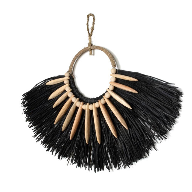 Safaary Muurhanger raffia waaier zeegras SFWDMD00017 large