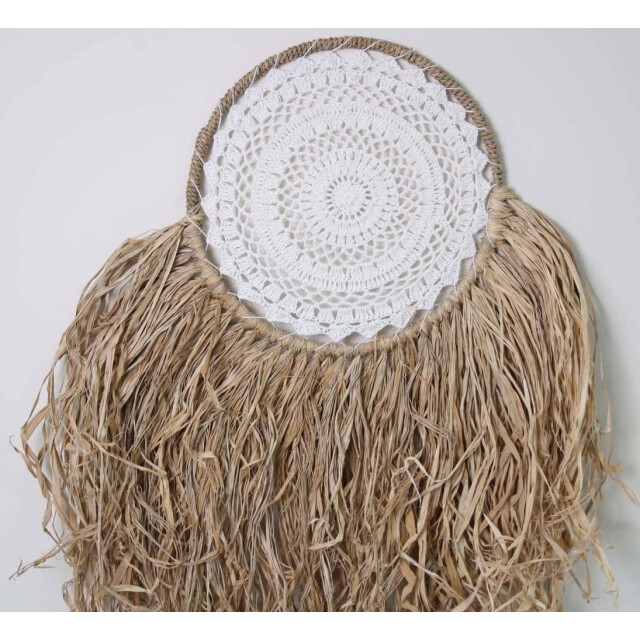 Safaary Wandhanger raffia waaier naturel zeegras SFWDMD00019 large