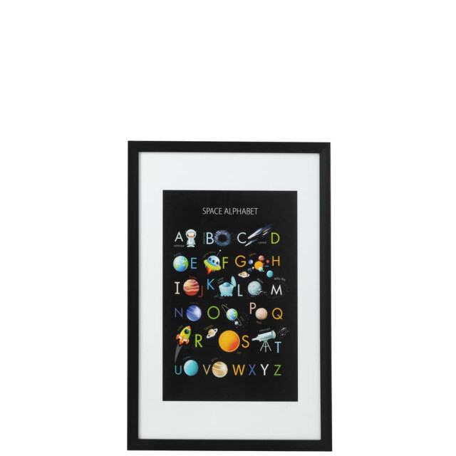 J-Line Wanddecoratie alfabet papier kunststof 30103 large