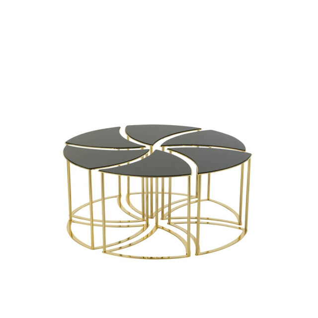 J-Line Tafels tornado metaal-glas (6-delig) 35926 large