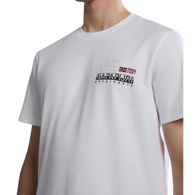 Napapijri Colville t-shirt heren Napapijri Colville T-shirt Heren Wit Met Korte Mouwen large