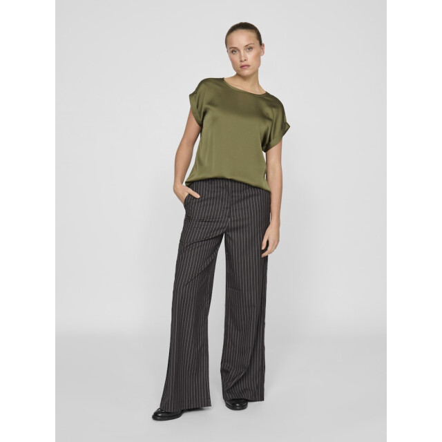 Vila viellette s/s satin top noos 14059563 capulet olive 06613.369.0016 large