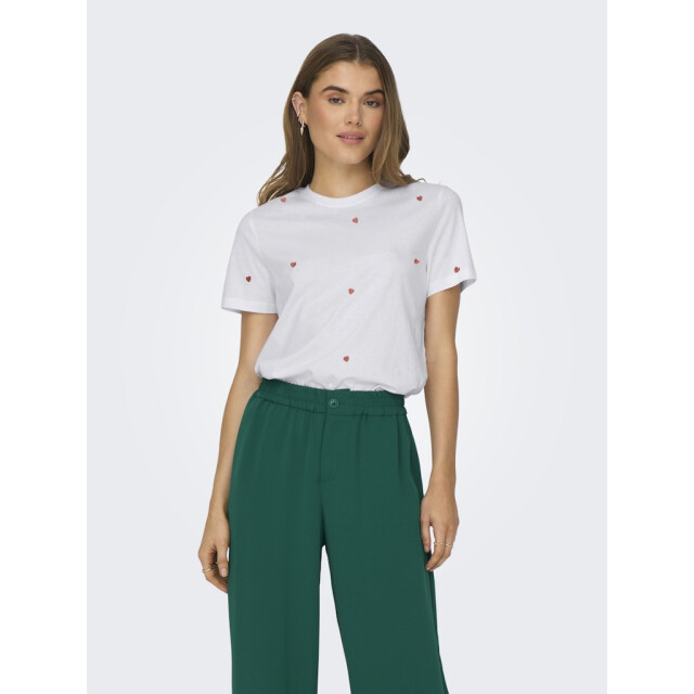 Only onlketty life s/s o-neck top jrs no 15288473 heart 06011.100.0236 large