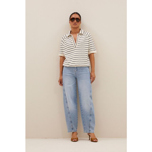 By-Bar Amsterdam harper breton stripe top 25111014 599 black breton stripe 06013.999.0028 large