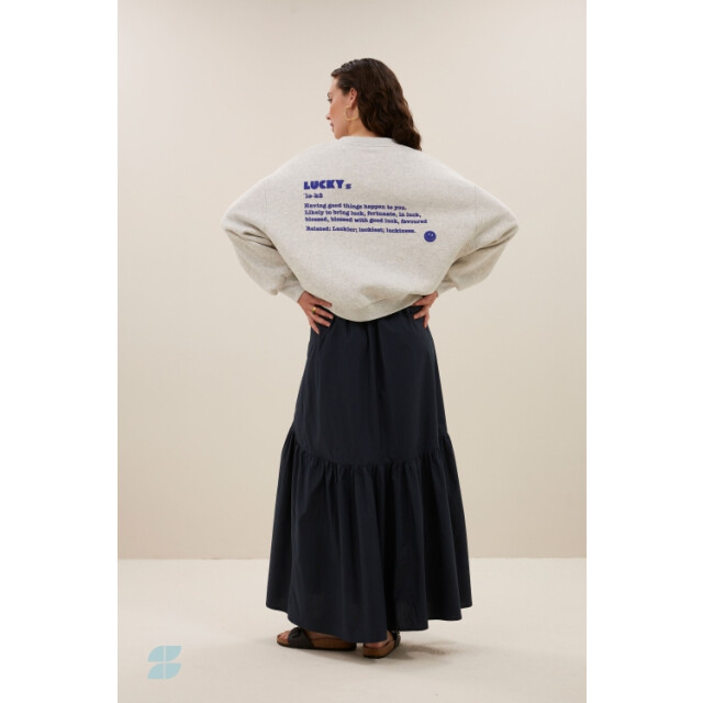 By-Bar Amsterdam bibi dictionary big sweater 25118913 815 light grey melee 06721.941.0011 large