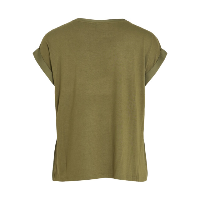 Vila viellette s/s satin top noos 14059563 capulet olive 06613.369.0016 large