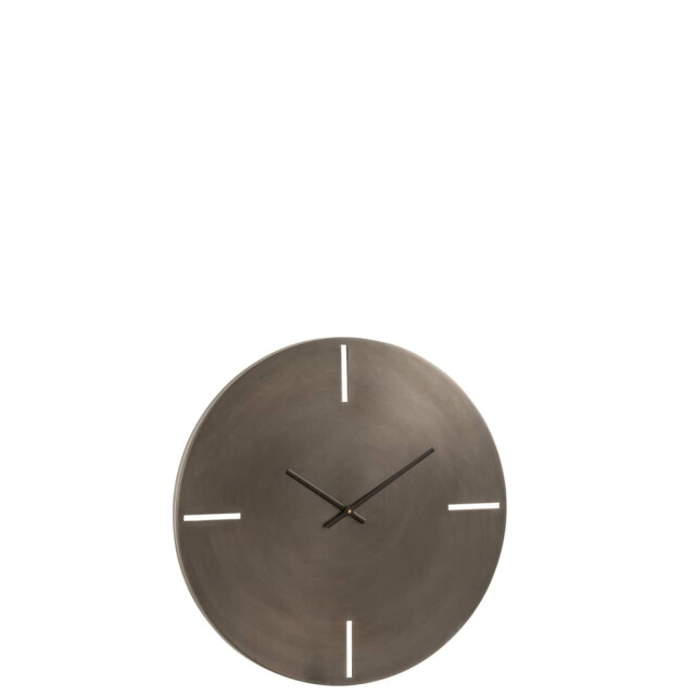 J-Line Klok rond metaal donker small 17196 large