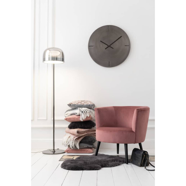 J-Line Klok rond metaal donker small 17196 large