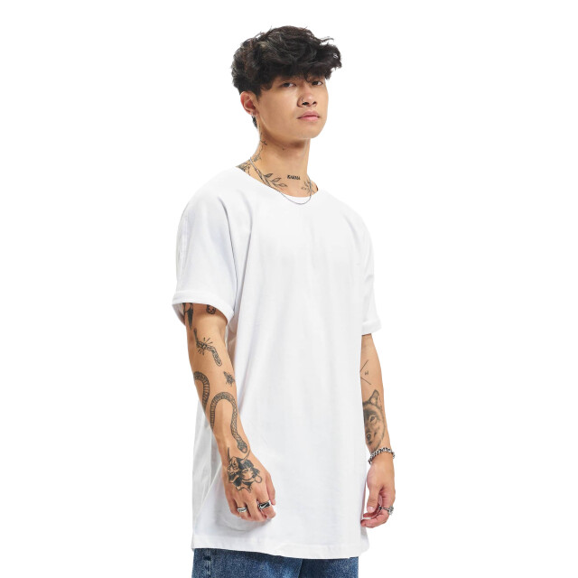 Urban Classics Heren shaped turn up lang t-shirt (set van 2) UTTN1077_blackwhite large
