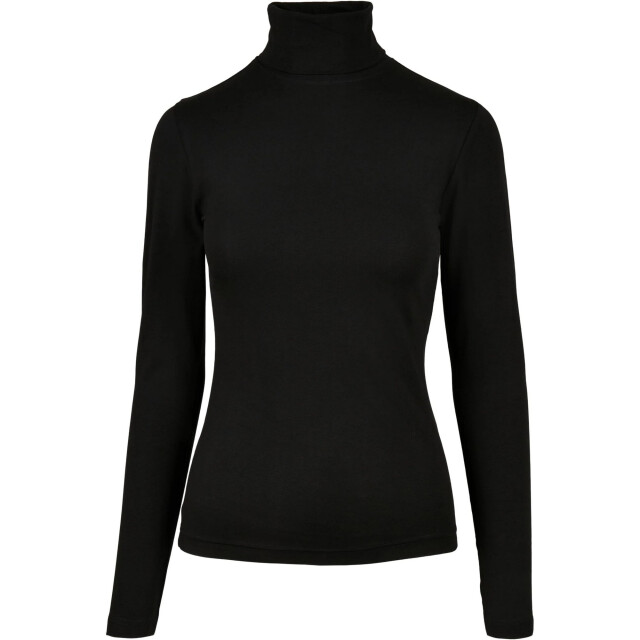 Urban Classics Dames basic schildpad hals top met lange mouwen UTTN369_black large