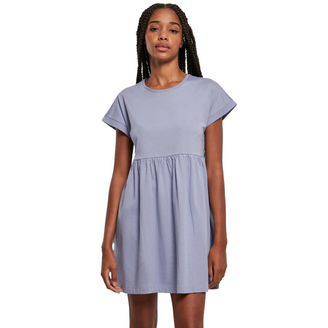 Urban Classics Dames empire valance organic t-shirt jurk UTTN461_violablue large
