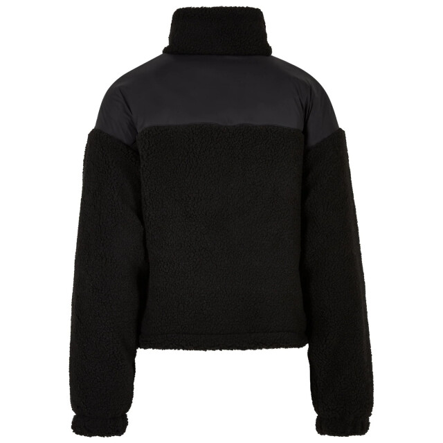 Urban Classics Dames sherpa fleece jas UTTN739_black large