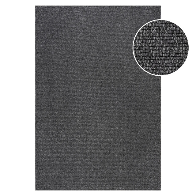 Muratap Lora plus laagpolig effen vloerkleed geweven design antraciet- 120x170 cm 3068430 large