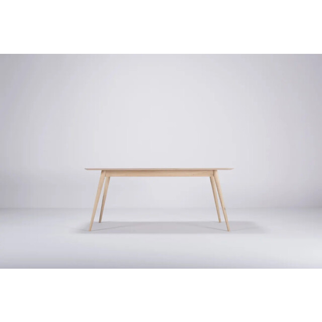 Gazzda Stafa table houten eettafel whitewash met linoleum tafelblad smokey blue 180 2333123 large
