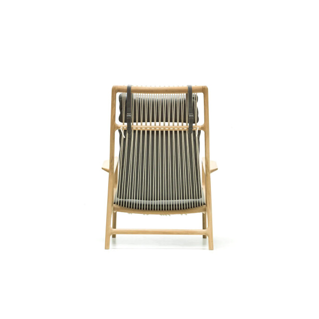 Gazzda Dedo lounge chair whitewash eiken dakar leather grey zitting 2333103 large