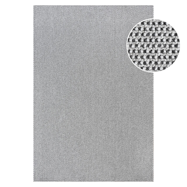 Muratap Lora plus laagpolig effen vloerkleed geweven design wit- 80x150 cm 3068409 large