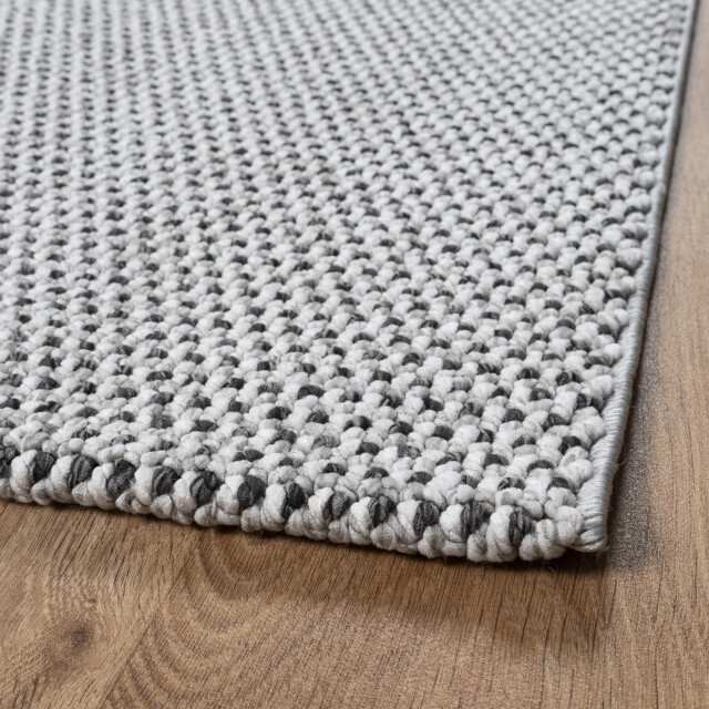 Muratap Lora plus laagpolig effen vloerkleed geweven design wit- 80x150 cm 3068409 large