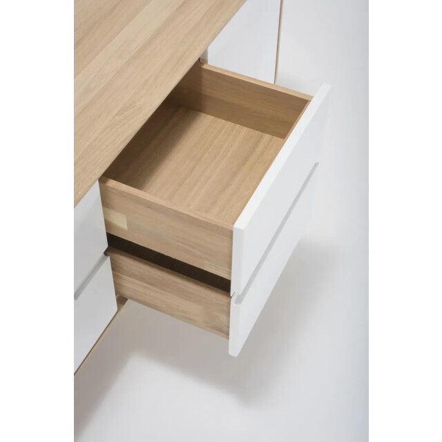 Gazzda Ena sideboard houten dressoir whitewash 135 cm 2027161 large