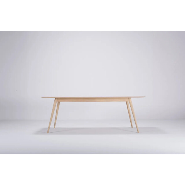 Gazzda Stafa table houten eettafel whitewash met linoleum tafelblad nero 220 x 90 2333126 large