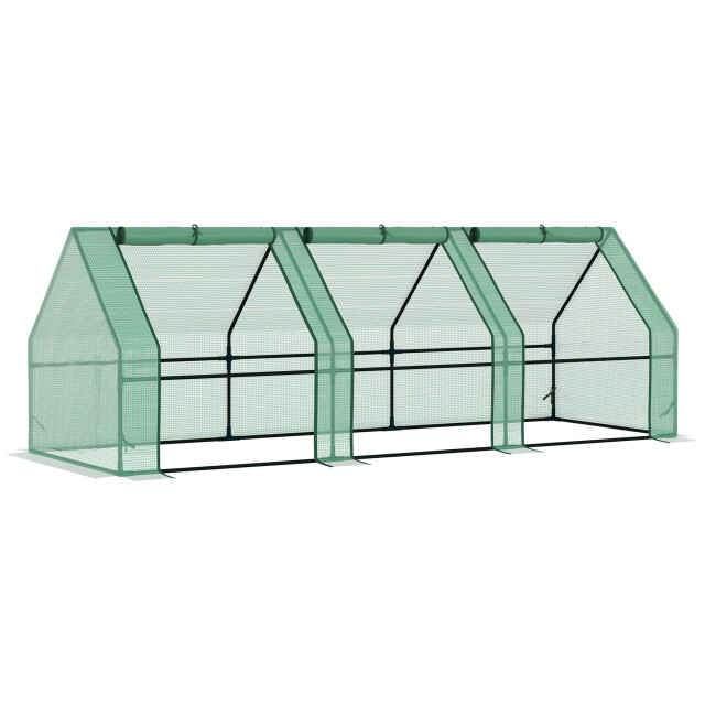 4goodz Kweekkas met raam 270x90x90 cm foliekas van staal 01-0469 3068179 large