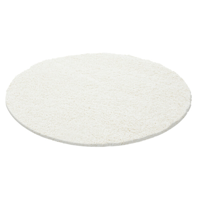 Muratap Basic rond shaggy vloerkleed creme hoogpolig- 160 cm rond 1128747 large