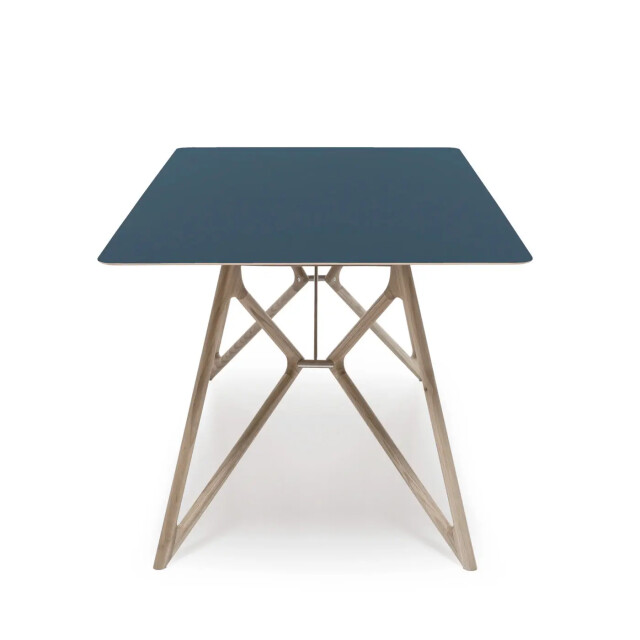 Gazzda Tink table houten eettafel whitewash met linoleum tafelblad smokey blue 200 2333138 large