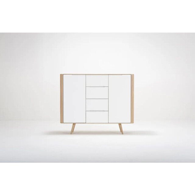 Gazzda Ena dresser 135 houten ladekast whitewash 135 x 110 cm 2333093 large