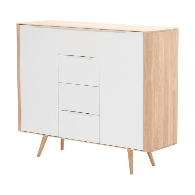 Gazzda Ena dresser 135 houten ladekast whitewash 135 x 110 cm 2333093 large