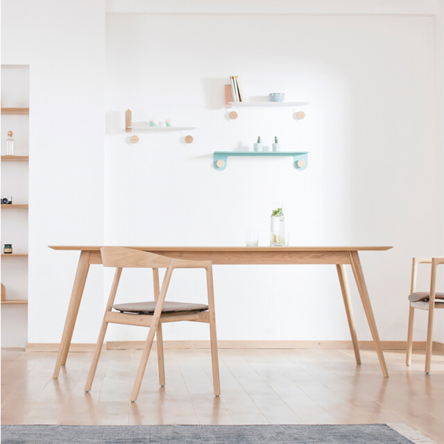 Gazzda Stafa table houten eettafel whitewash 200 x 90 cm 2042010 large
