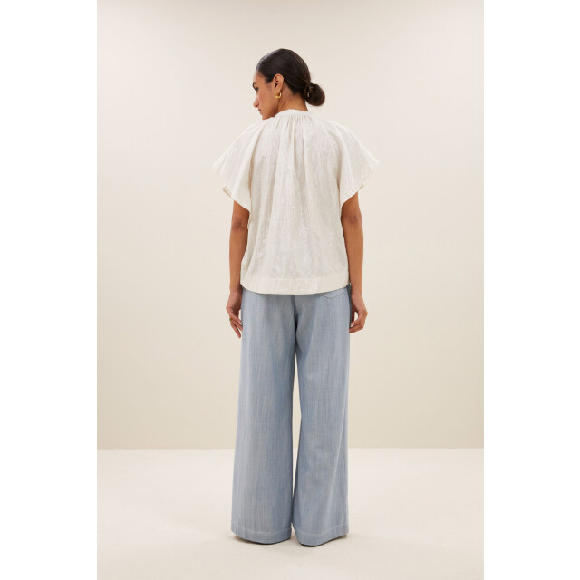 By-Bar Amsterdam Vina lurex blouse silver 25112046-810 large