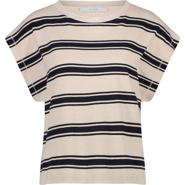 By-Bar Amsterdam Mason stripe top navy grain 25111032-595 large